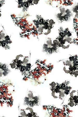 中国风印花华亿平台图片