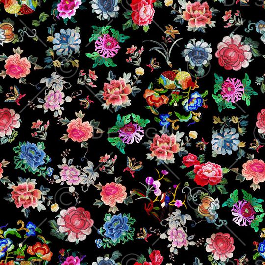 花卉印花华亿平台图片