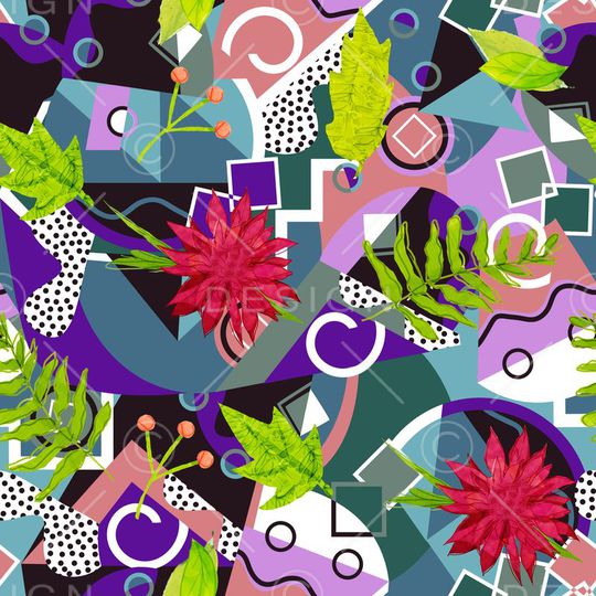 花卉印花华亿平台图片