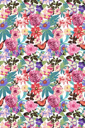 花卉印花华亿平台图片