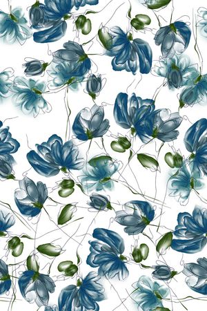 手绘水彩印花华亿平台图片