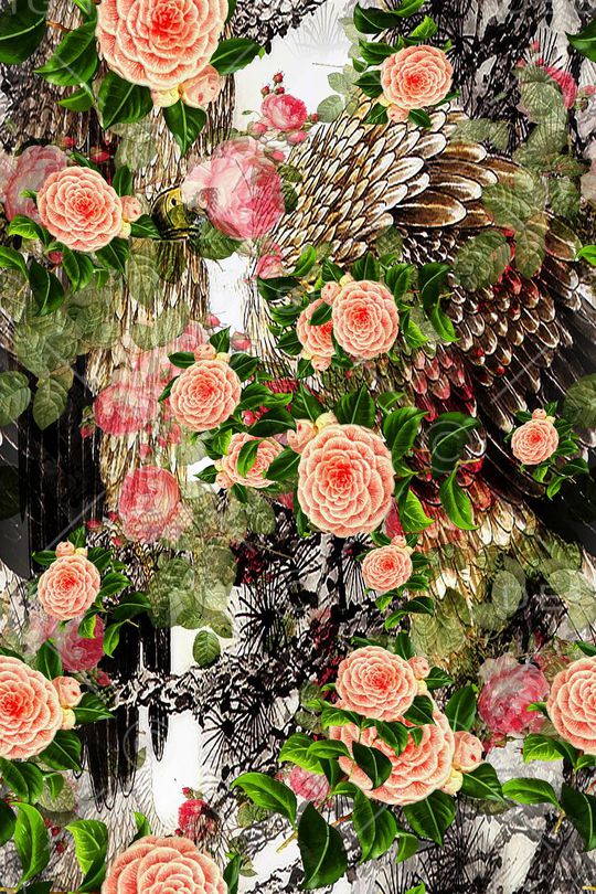 花卉印花华亿平台图片