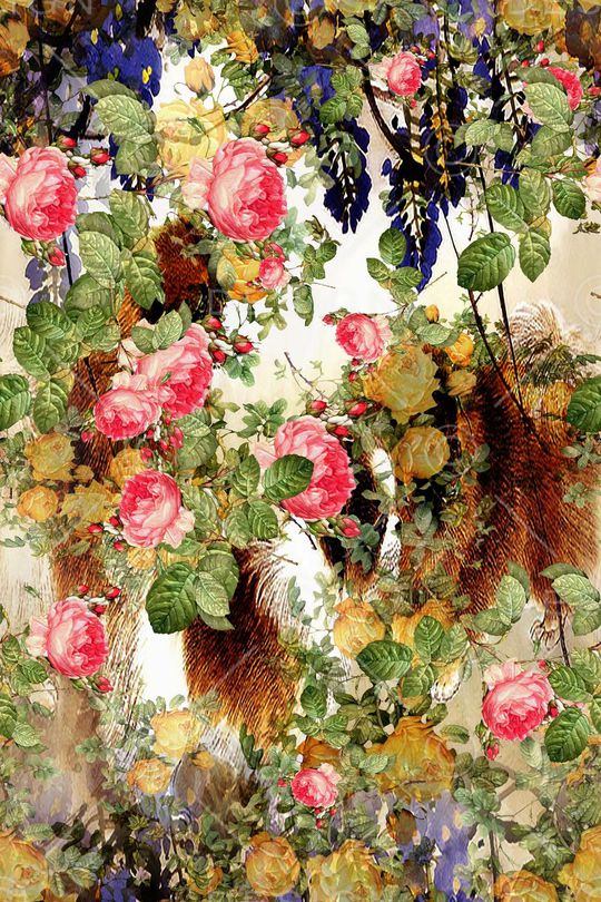 花卉印花华亿平台图片