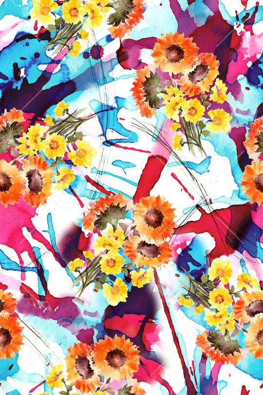 水彩印花华亿平台图片