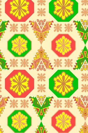 几何拼贴印花华亿平台图片