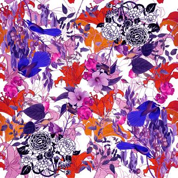 586150-花鸟图案 田园小清新