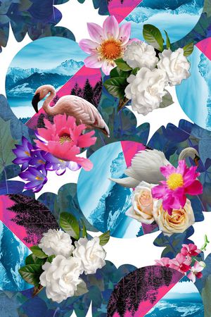 花卉印花华亿平台图片