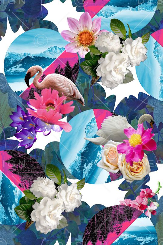 花卉印花华亿平台图片