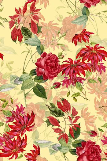 586294-清新时尚女装花卉印花