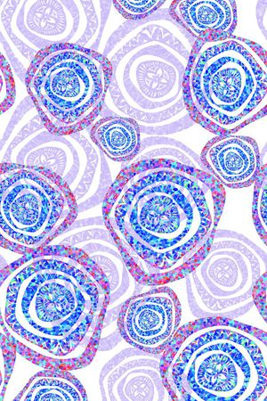 圆圈与波点印花华亿平台图片