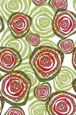 圆圈与波点印花华亿平台图片