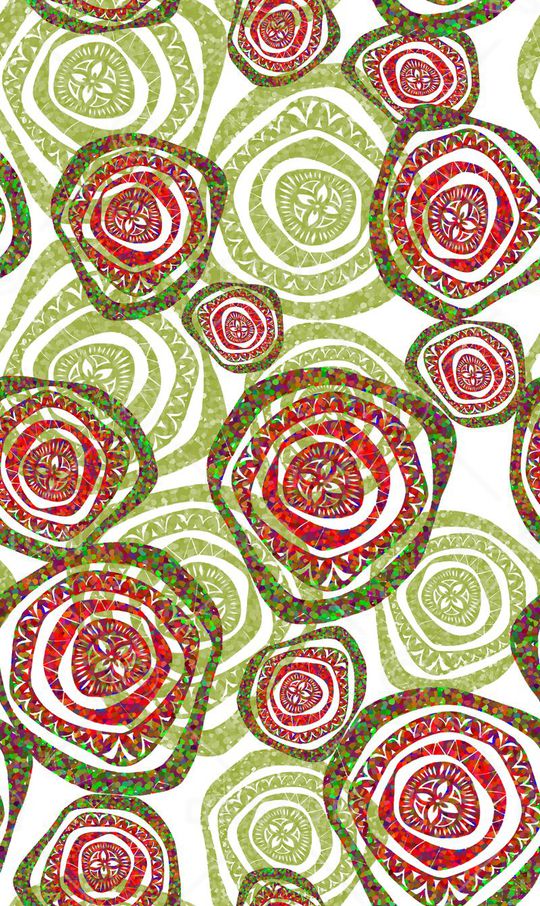 圆圈与波点印花华亿平台图片