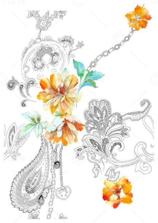 高清花卉印花华亿平台图片