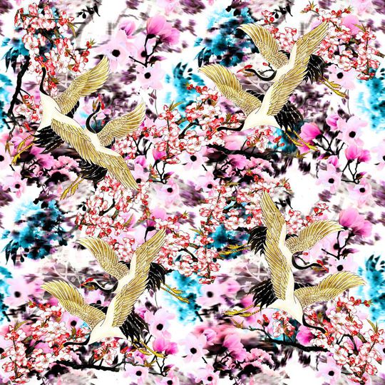 中国风印花华亿平台图片