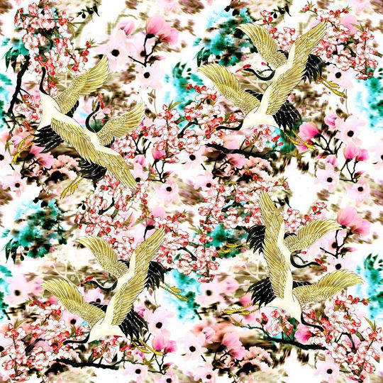 中国风印花华亿平台图片