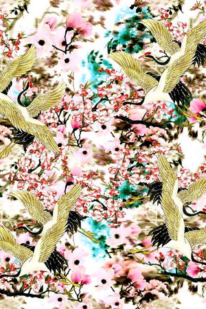 中国风印花华亿平台图片