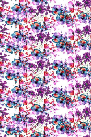 586689-炫彩抽象花卉花朵