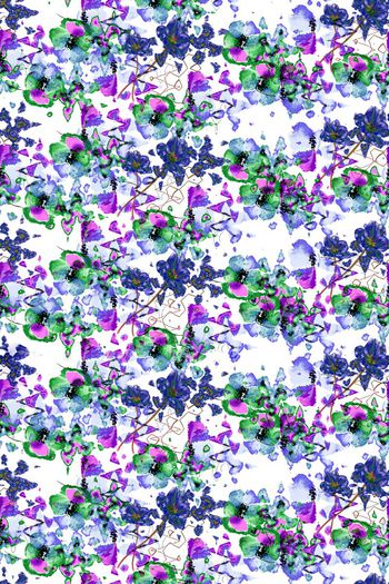 586693-炫彩抽象花卉花朵