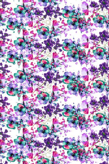 586694-炫彩抽象花卉花朵