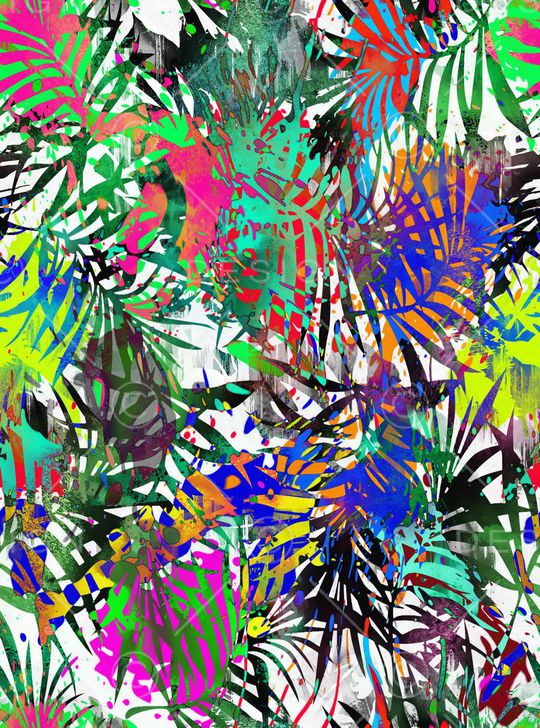 棕榈叶印花华亿平台图片