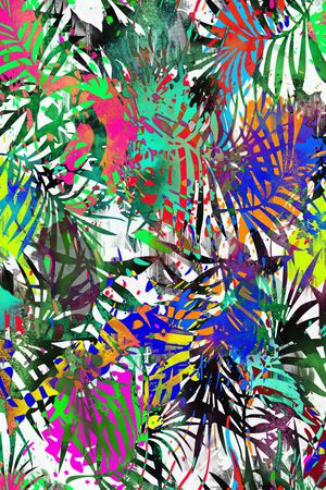 棕榈叶印花华亿平台图片