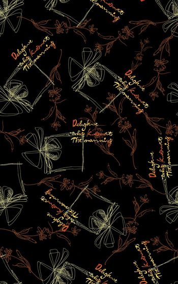 586765-抽象线描花卉树叶字母