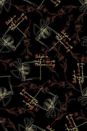 线描花朵印花华亿平台图片