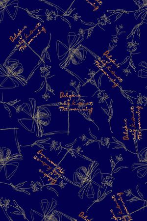 线描花朵印花华亿平台图片