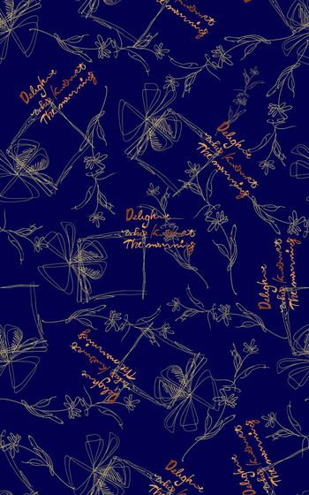 586767-抽象线描花卉树叶字母