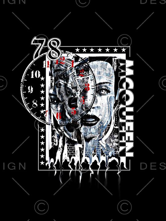 抽象男装图案印花华亿平台图片