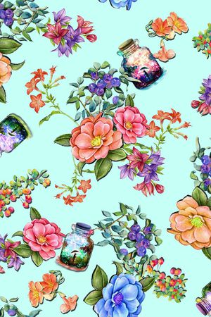 清新印花华亿平台图片