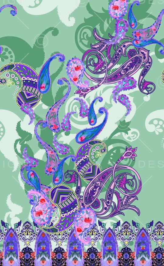 佩斯利印花华亿平台图片