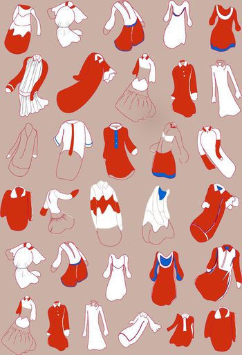 587078-后院的晾衣杆-飞舞的