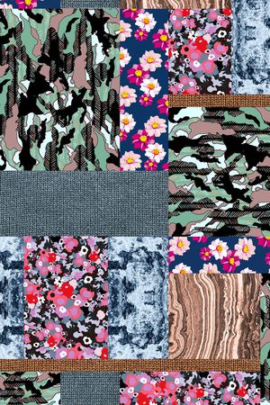 迷彩、布纹、石纹、矢量花卉、抽象纹路印花华亿平台图片