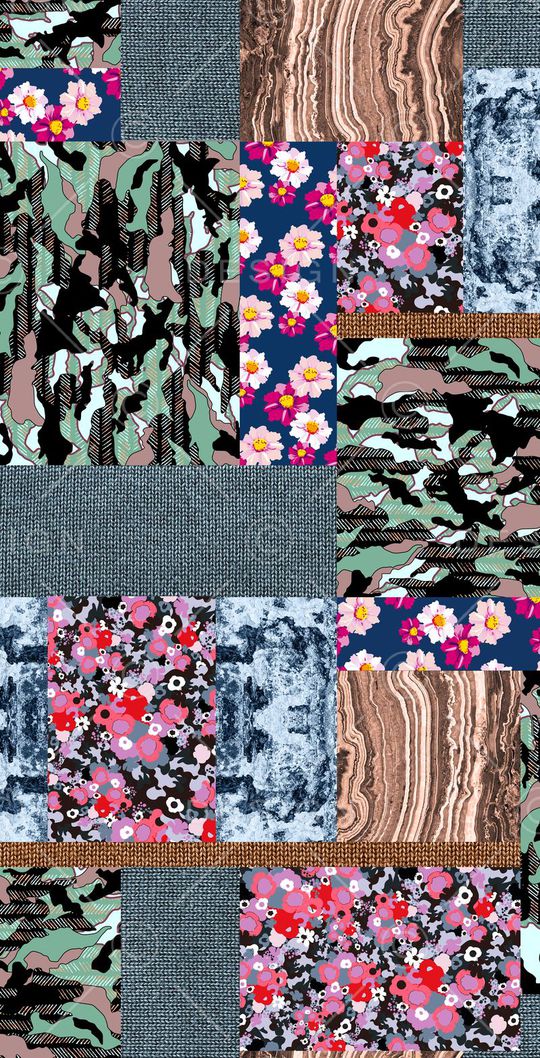 迷彩、布纹、石纹、矢量花卉、抽象纹路印花华亿平台图片