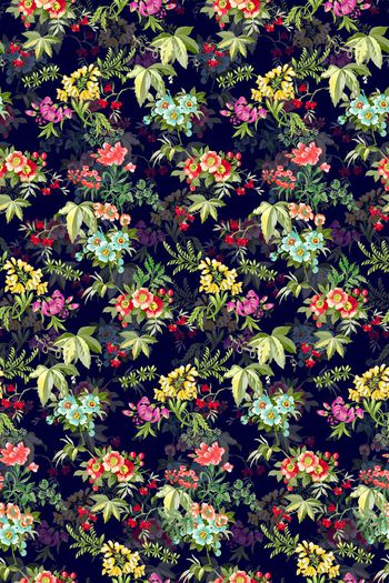 587112-花卉底纹 水彩手绘