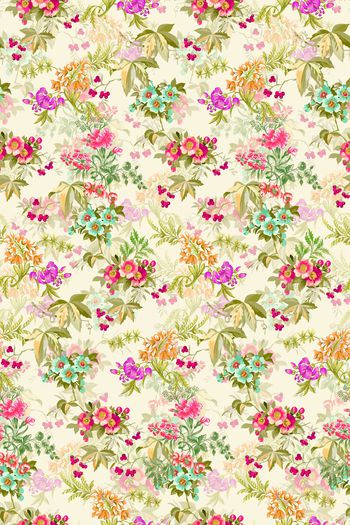 587117-花卉底纹 水彩手绘