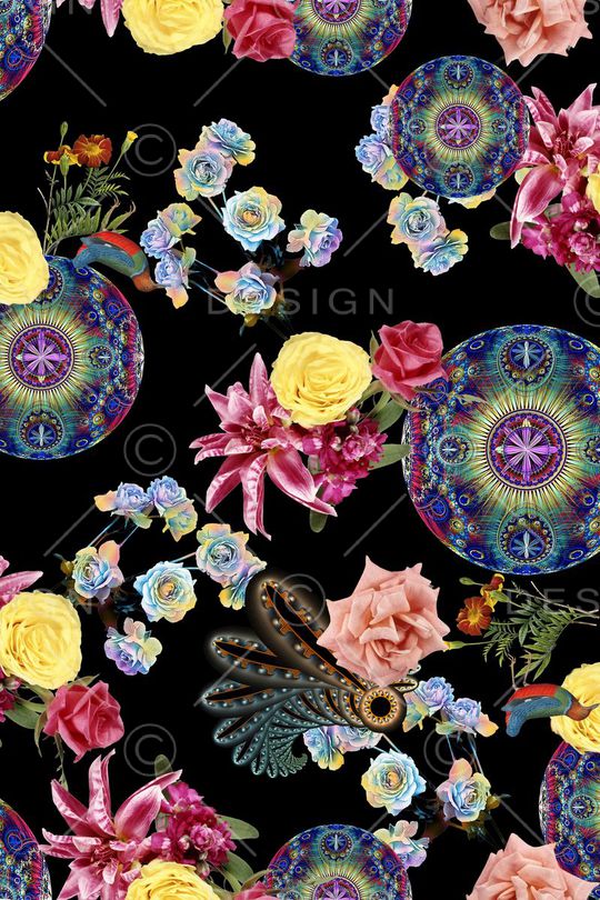 几何炫彩印花华亿平台图片