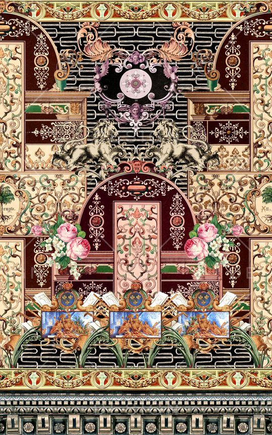 欧式印花华亿平台图片