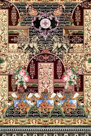 欧式印花华亿平台图片