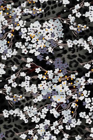 满版小白花印花华亿平台图片