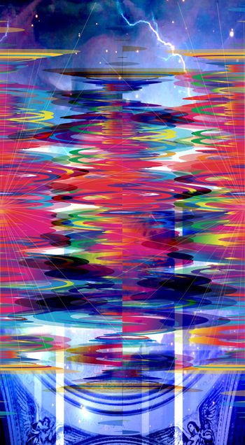 587574-几何拼接 多彩几何闪电星光背景--