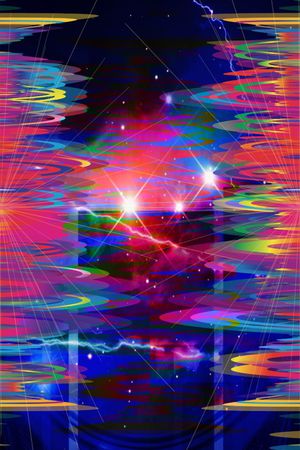 破碎色块拼接艺术印花华亿平台图片