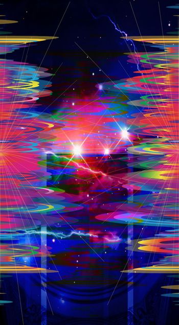587598-几何拼接 多彩几何闪电星光背景--