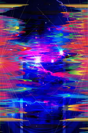 破碎色块拼接艺术印花华亿平台图片