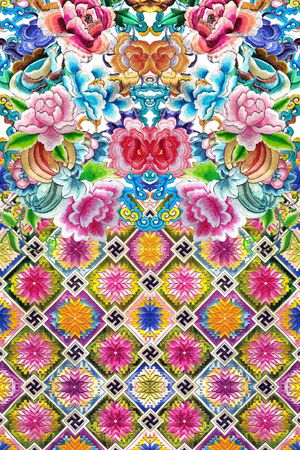 中国风印花华亿平台图片