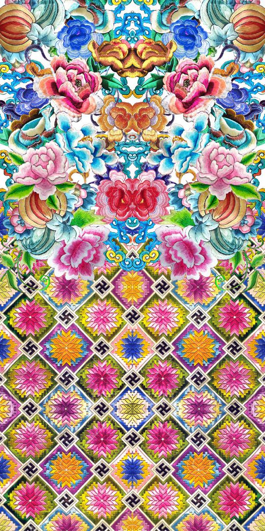 中国风印花华亿平台图片