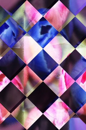 几何图案印花华亿平台图片