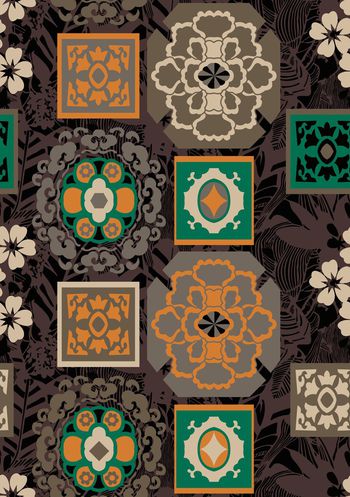 587866-民族风手绘几何拼贴