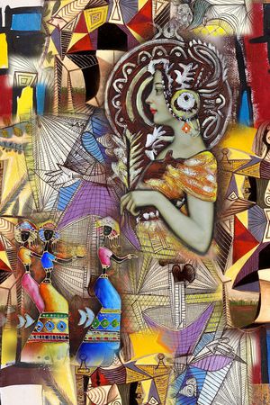 几何印花华亿平台图片